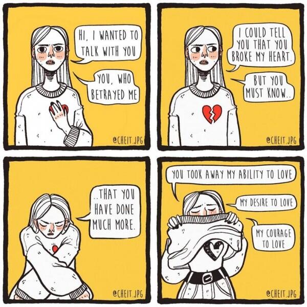 14 Ilustrasi Jujur Cewek Saat Patah Hati