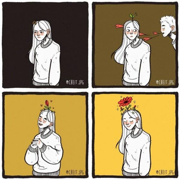14 Ilustrasi Jujur Cewek Saat Patah Hati
