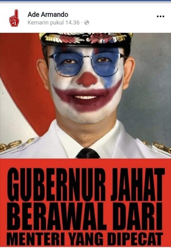 Diperiksa Soal Meme Joker Anies, Ade Armando Bawa Bukti Screenshot