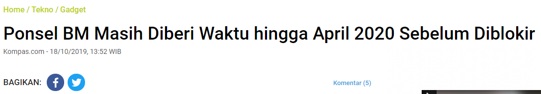 Pemblokiran Hape BM April 2020