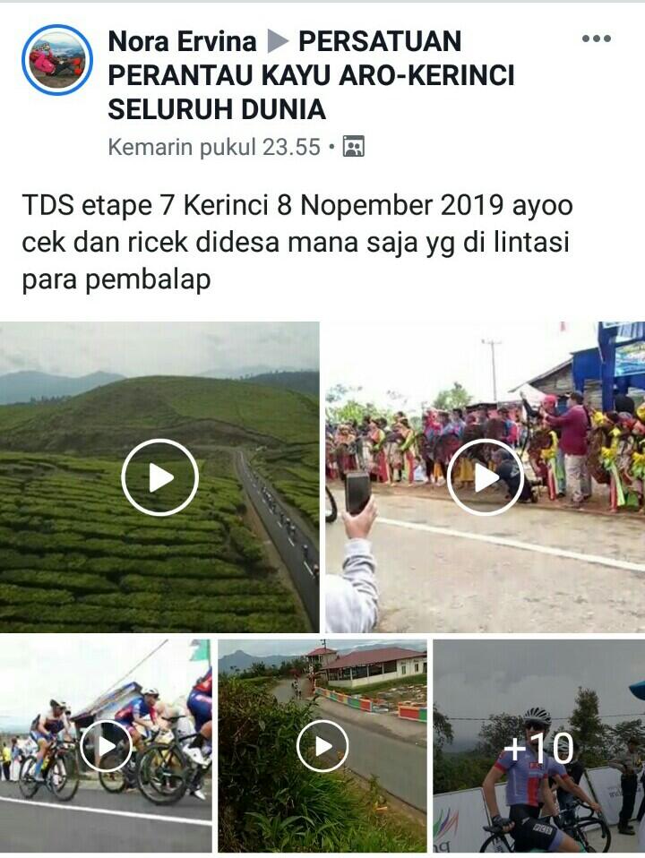 Tour de Singkarak 2019, Etape 7-8 Kerinci Jambi Jadi Rute Terindah. Pecah Rekor MURI!