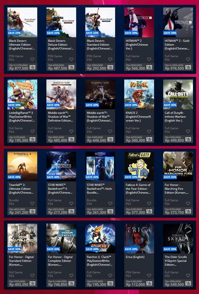 Double Discount up to 90% off untuk Game BARU di PlayStation Store | 02 November 2019
