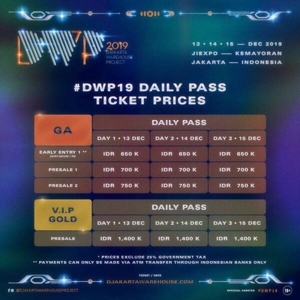DWP 2019 Umumkan Daily Line Up dan Daily Pass Tickets, Catat Nih!