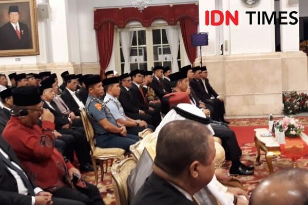 Ma'ruf Beri Sambutan Acara Maulid Nabi di Istana, Jokowi Mesem-Mesem