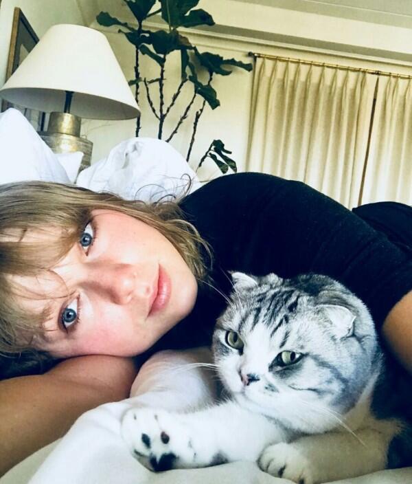 11 Potret Taylor Swift dan Kucing Kesayangan, Sama-sama Bikin Gemas