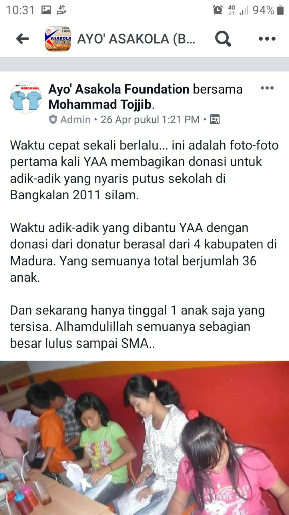 Komunitas kita, inspirasi kita! Apa inspirasimu?