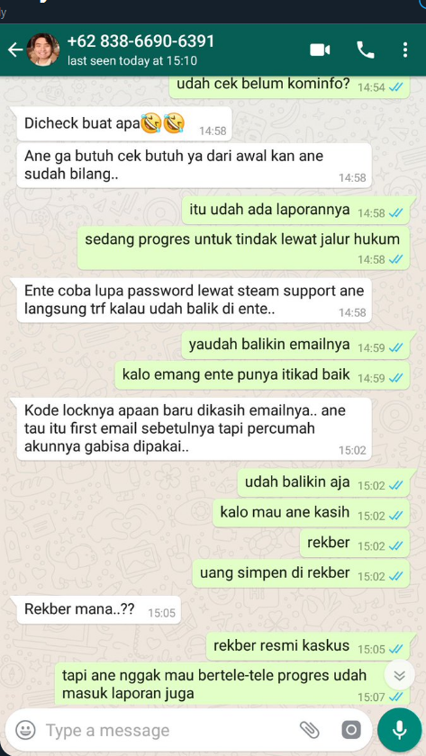 Penipuan pembeli akun steam