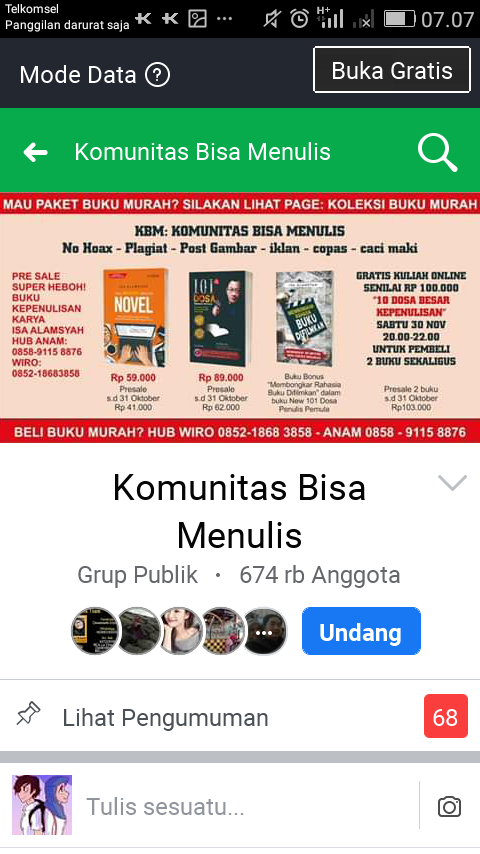 Komunitas yang Menginspirasi Ane untuk Memasuki Dunia Literasi