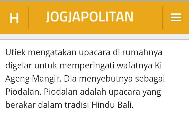 Dukuh Mangir Lor, Bantul, Angkat Bicara soal Penolakan Upacara Odalan