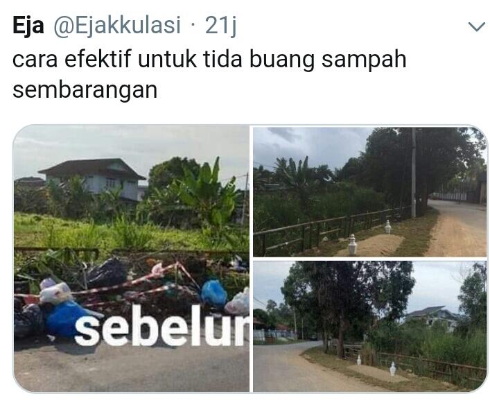 Makam Buatan ala Netizen Ini Terbukti Ampuh Untuk Mencegah Buang Sampah Sembarangan