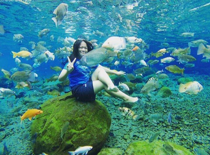 Serunya Liburan Ke Umbul Ponggok, Klaten. Tetap Eksis Meski Di Dalam Air