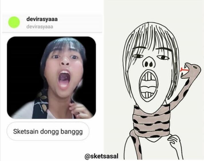 Demam Request Sketsa Ngasal, Hasilnya yang Nyeleneh Bikin Ngakak! No. 5 Gaje Parah