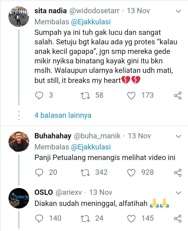 Gokilnya Bocah +62, Ular Sanca Malah Dipakai Untuk Mainan Lompat Tali