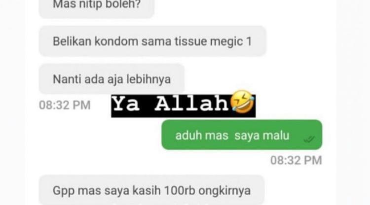 Alasan Chat Penumpang Ojol Bikin Ngakak! Kok Ada yang Nitip Kondom Sama Tisue Magic? 