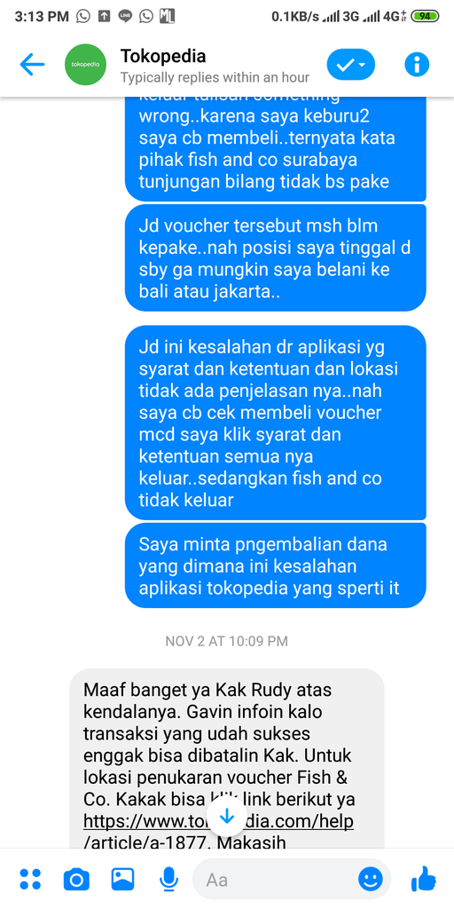 Aplikasi Android Tokopedia Yang Salah Minta Retur Dana Ga Bisa