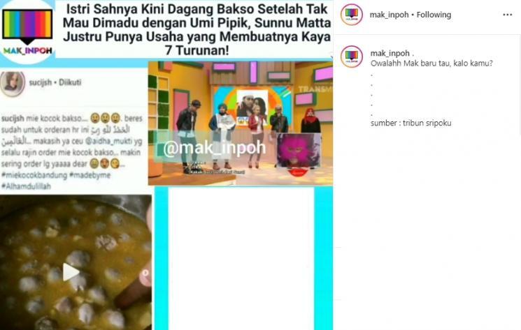 Umi Pipik dan Sunu Diisyaratkan Telah Nikah, Dagangan Bakso Suci Disorot

