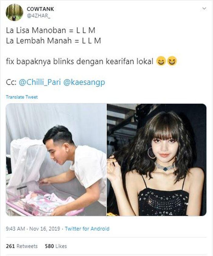 Gibran Beri Nama Anaknya "La Lembah Manah", Mirip Nama Lisa Blackpink!?