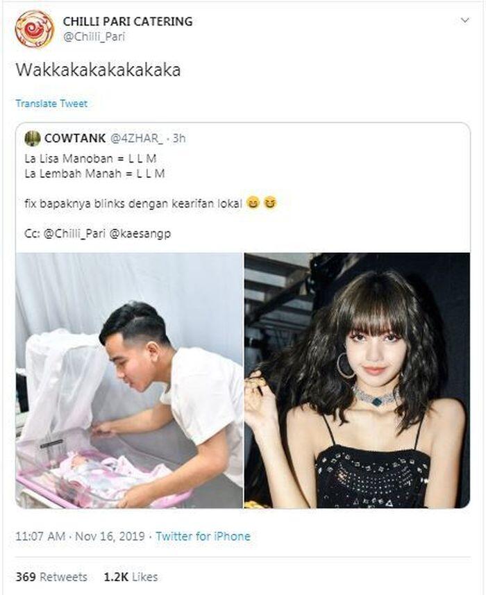 Gibran Beri Nama Anaknya "La Lembah Manah", Mirip Nama Lisa Blackpink!?