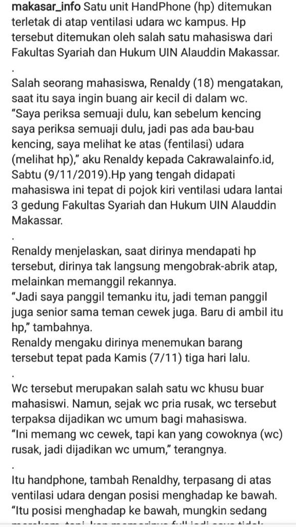 Apa Pendapat Kalian Jika Ada Yang Mengintai Alat Kelamin di Sebuah Toilet?