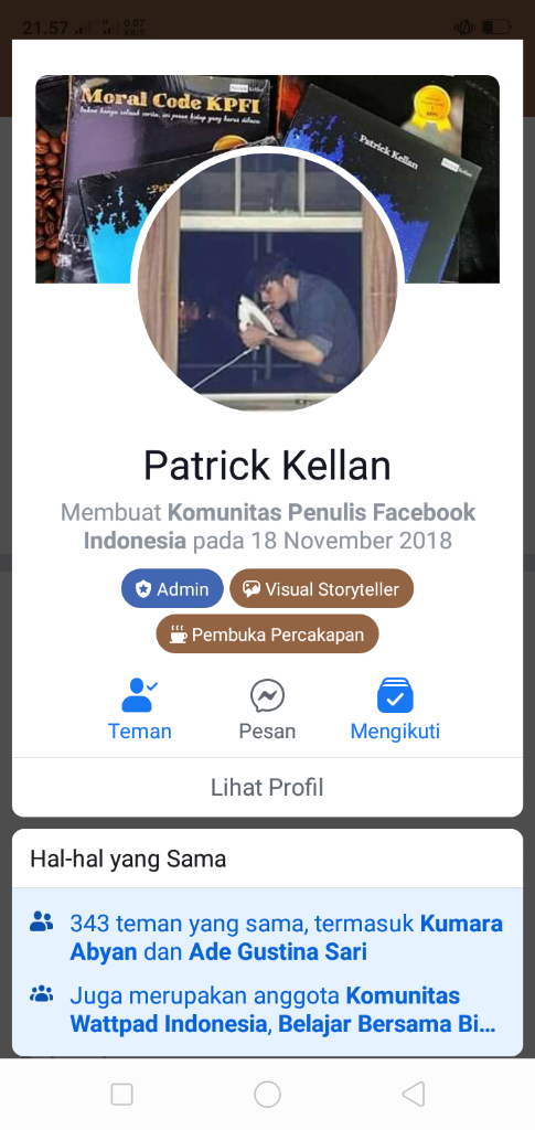 Komunitas Penulis Facebook Indonesia (KPFI) Grup Paling Inspiratif Seperfacebookan