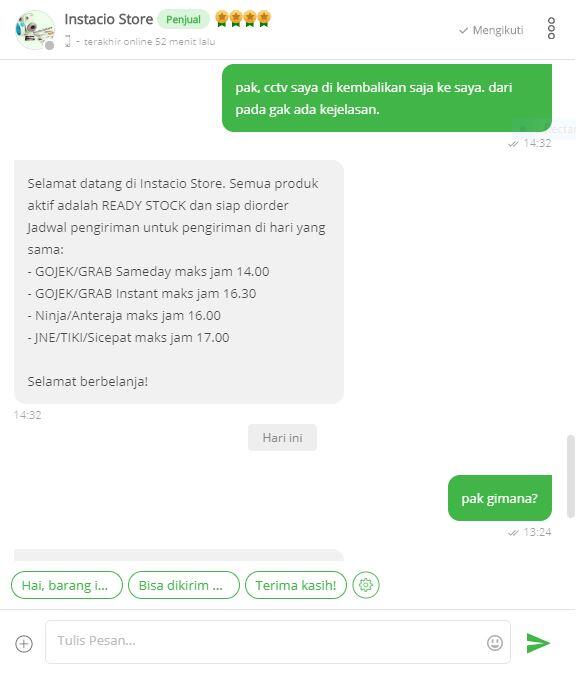 SURAT TERBUKA untuk INSTACIO STORE jakarta