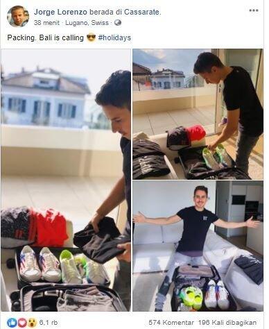Usai Pensiun, Jorge Lorenzo Update Status akan Liburan di Bali