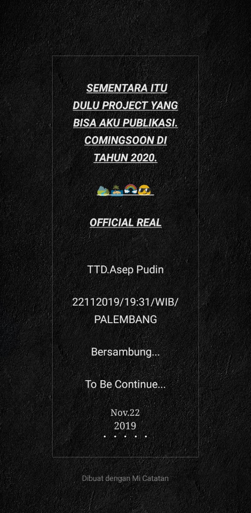 To Be Continue