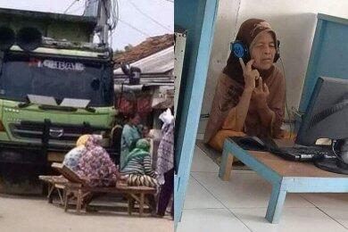 Viral, Foto Lucu Emak-emak Super Santuy! Lah Itu Emak Ngapain ya Nongkrong di Warnet?