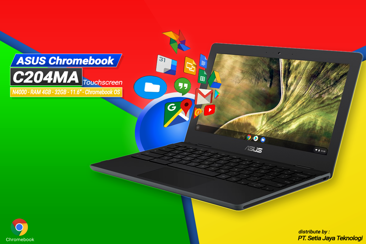 Laptopnya Para Siswa Sekolah, Asus Chromebook C204MA