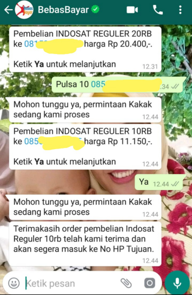 Beli Pulsa Lewat Whatsapp, Zaman Makin Canggih Aja Nih