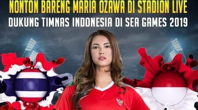 Maria Ozawa Pun Ikut Nonton Thailand vs Indonesia, Hasilnya Menang 2-0 Cuyy..