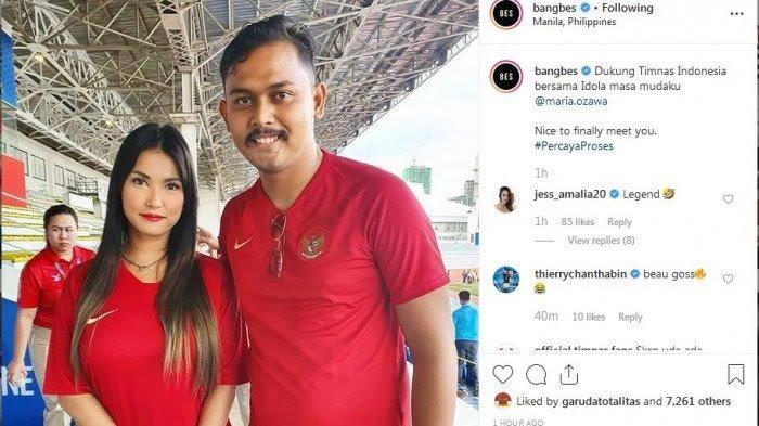 Maria Ozawa Pun Ikut Nonton Thailand vs Indonesia, Hasilnya Menang 2-0 Cuyy..