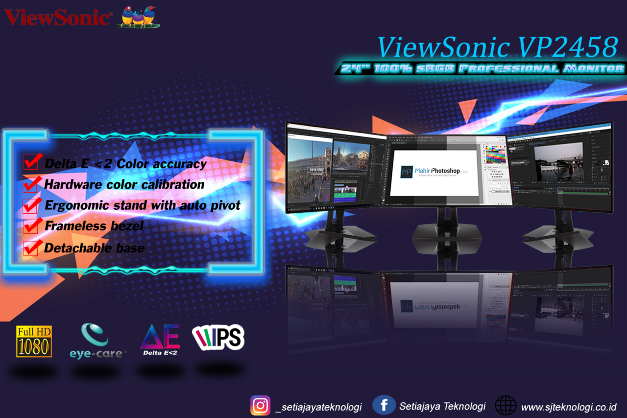 ViewSonic VP2458 Monitor stylish untuk bermacam kegiatan 