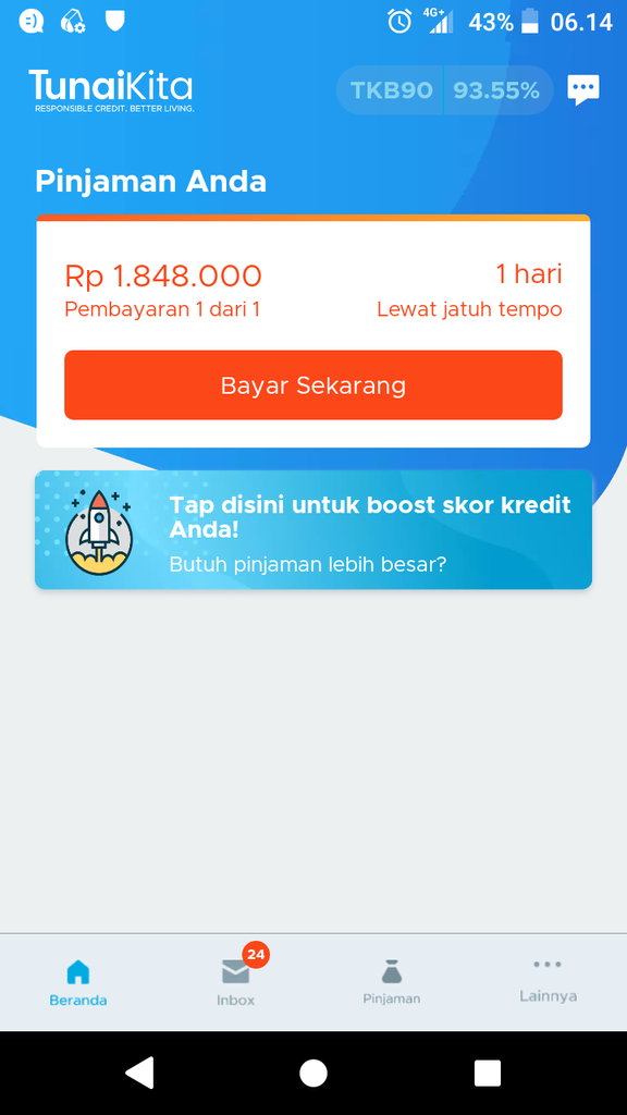 KELUHAN APLIKASI TUNAI KITA