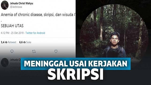 Kerjakan Skripsi 7 hari 7 malam, mahasiswa ini tewas.
