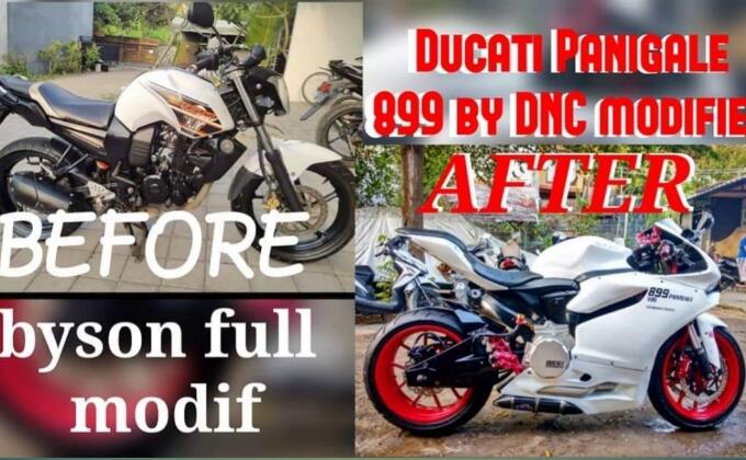 Modifikasi Yamaha Byson Menjadi Ducati Panigale