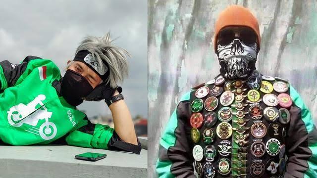 Gaya Unik dan Nyentrik Ojek Online, Bikin Pengen Ajak Selfie! Nomer Satu Dari Konoha?