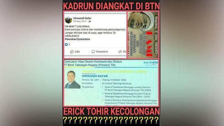 Viral Direktur BTN Terpapar Radikalisme, Sikap Kementerian BUMN?