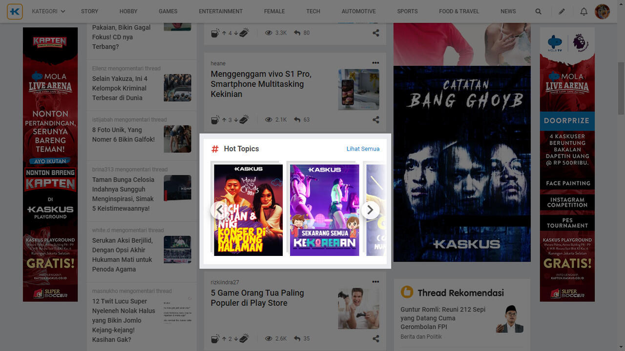 Memperkenalkan Hot Topics, Fitur Baru Kaskus
