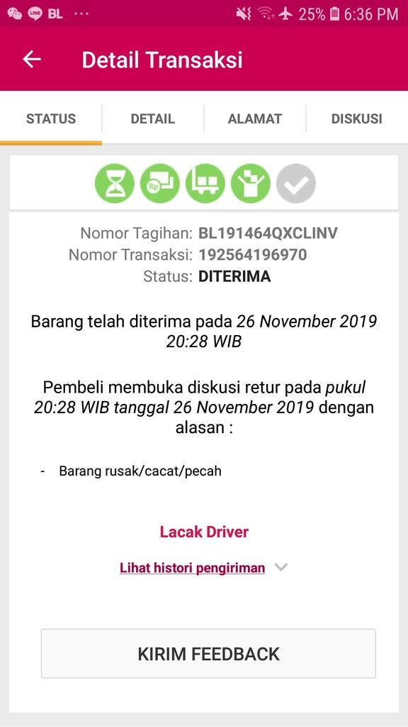 Komplain bukalapak tidak adil ke seller berpihak ke buyer, nomor order 192564196970