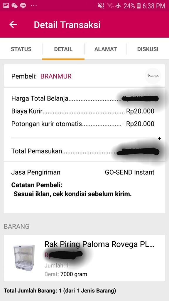 Komplain bukalapak tidak adil ke seller berpihak ke buyer, nomor order 192564196970