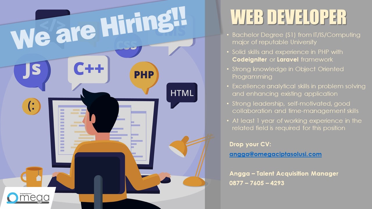 Lowongan kerja kekinian Web Developer