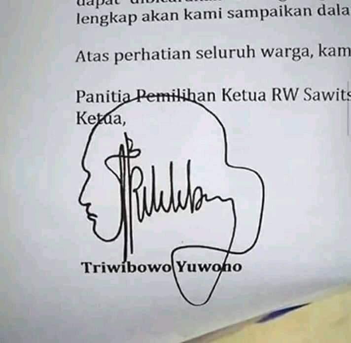 Warga Indonesia Itu Unik, Tanda tangan Disulap jadi Karya Seni