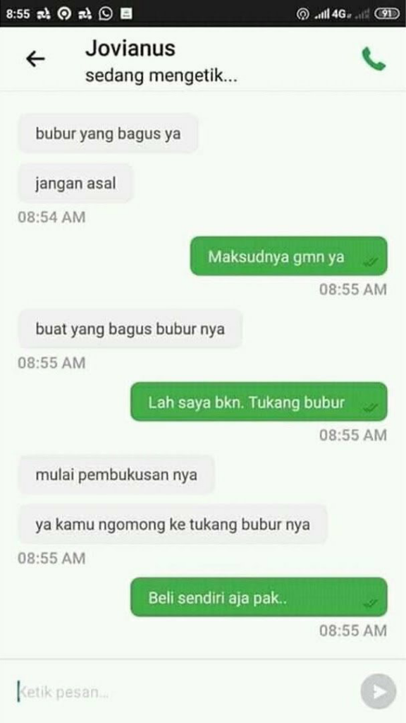 Chat Lucu Ojek Online Nurutin Kata Pelanggan, Kocak!
