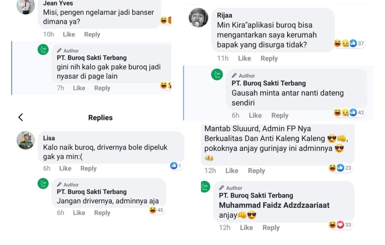 Kocak Nih Admin Van Buroq, Bikn Ketagihan Para Komentar Untuk Ngajak