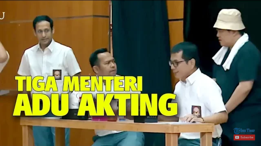 Santuy, Tiga Menteri Adu Akting di Hari Anti Korupsi