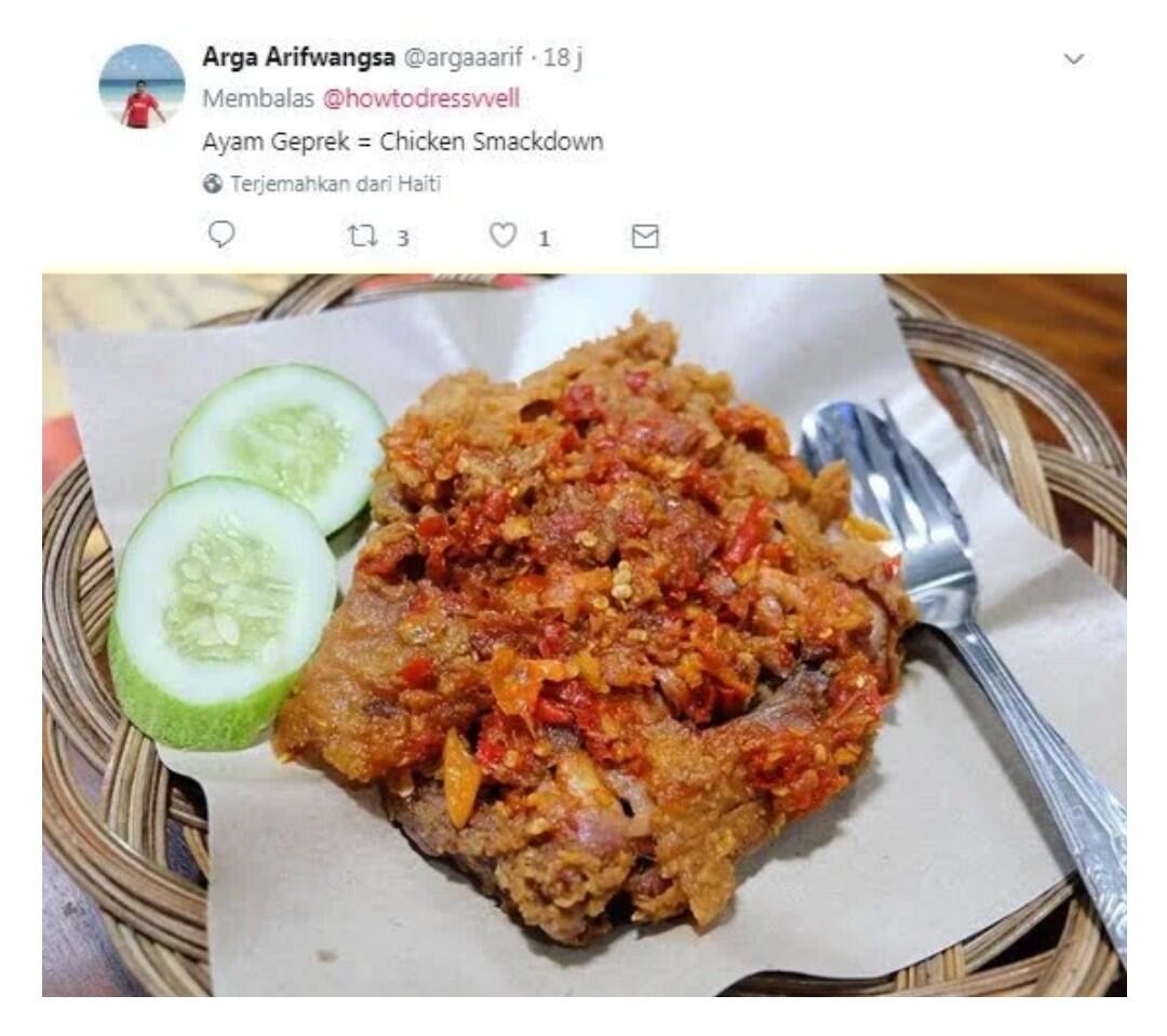 Makanan Indonesia Dalam Bahasa Inggris Versi Netizen