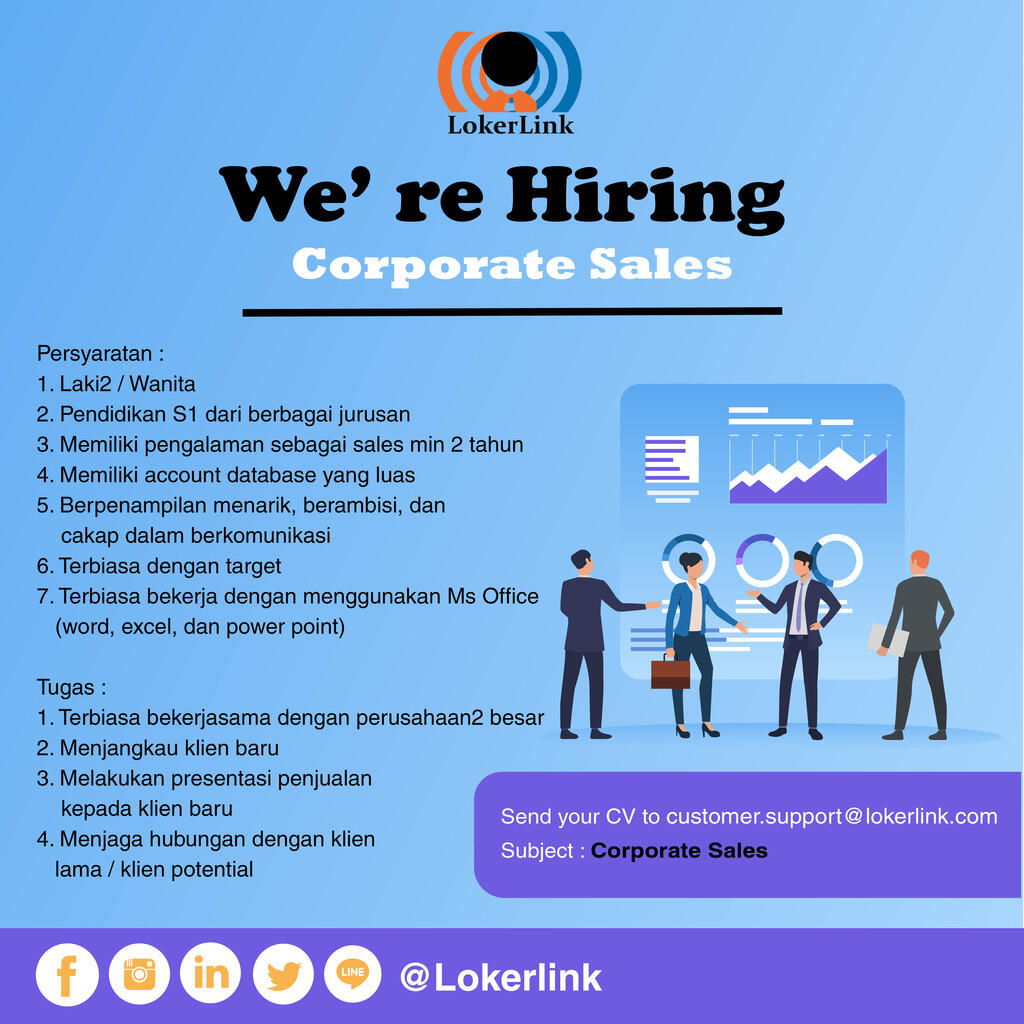 Lowongan Kerja "CORPORATE SALES"