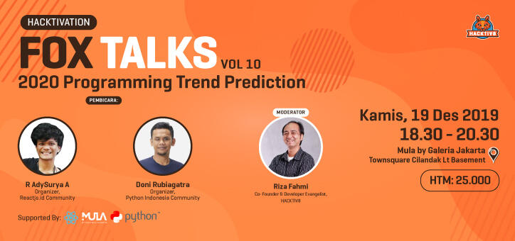 EVENT&#93; Hacktiv8 Fox Talks Vol. 10 - 2020 Programming Trend Prediction
