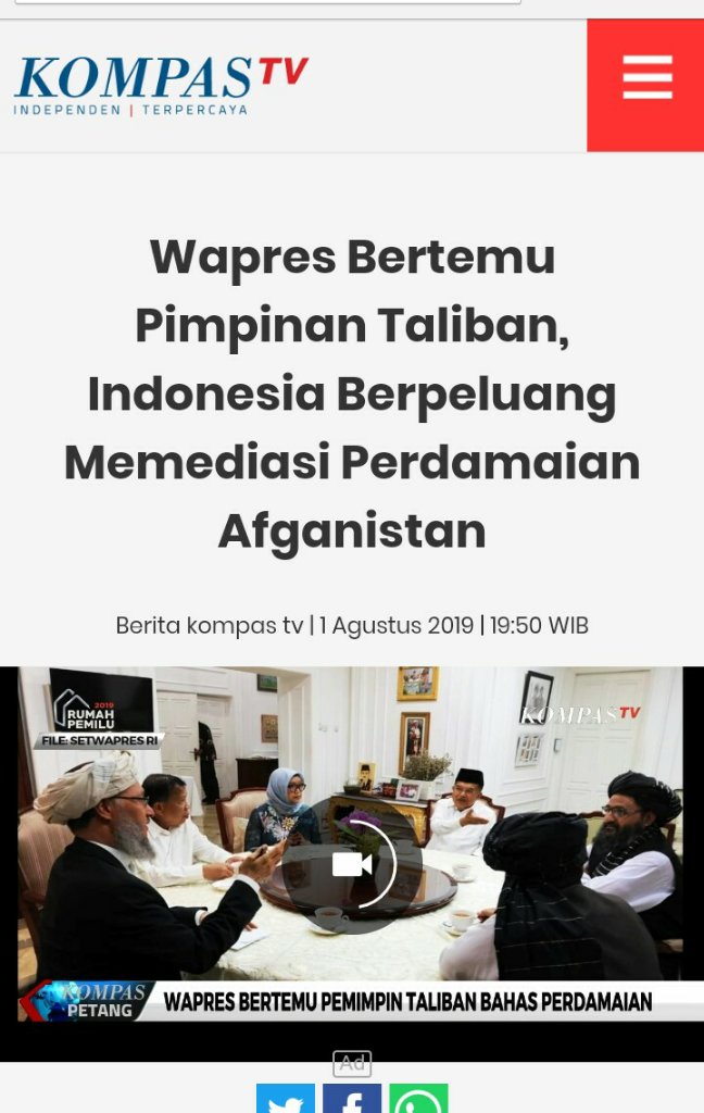 Guru Besar Universitas Islam Pakistan Kunjungi Taliban Aceh